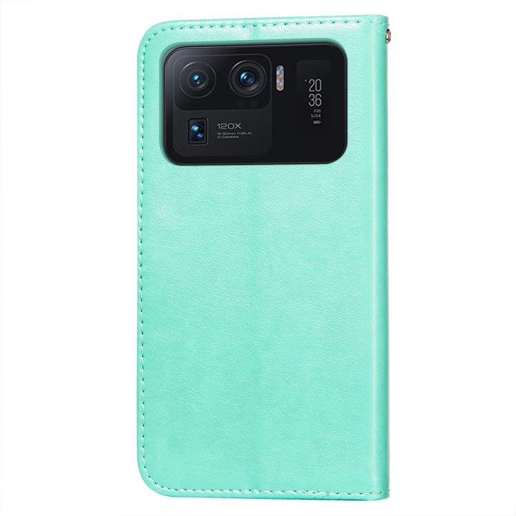 For Xiaomi Mi 11 Ultra Flower Vine Embossing Pattern Horizontal Flip Leather Case with Card Slot & Holder & Wallet & Lanyard