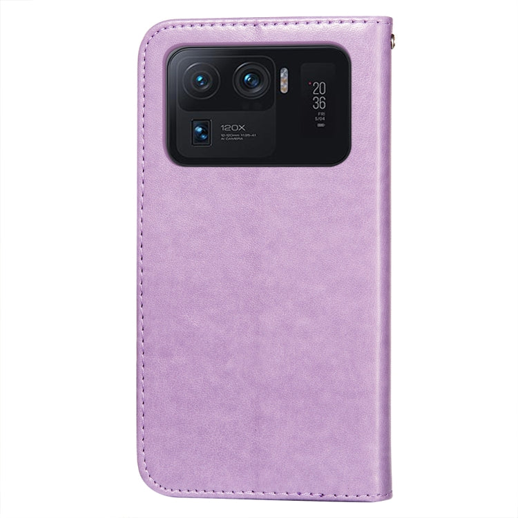 For Xiaomi Mi 11 Ultra Flower Vine Embossing Pattern Horizontal Flip Leather Case with Card Slot & Holder & Wallet & Lanyard