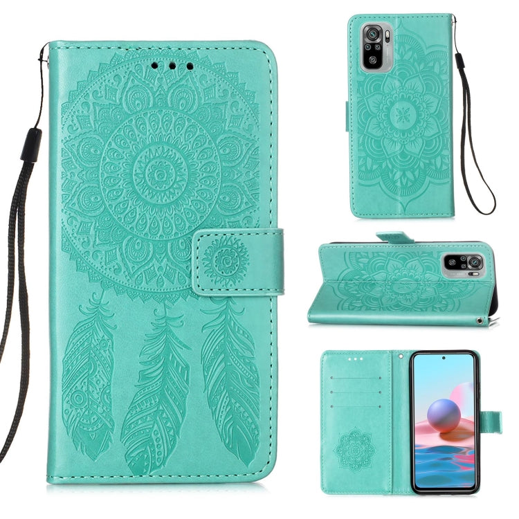 For Xiaomi Redmi Note 10S / Note 10 4G Dream Catcher Printing Horizontal Flip Leather Case with Holder & Card Slots & Wallet & Lanyard