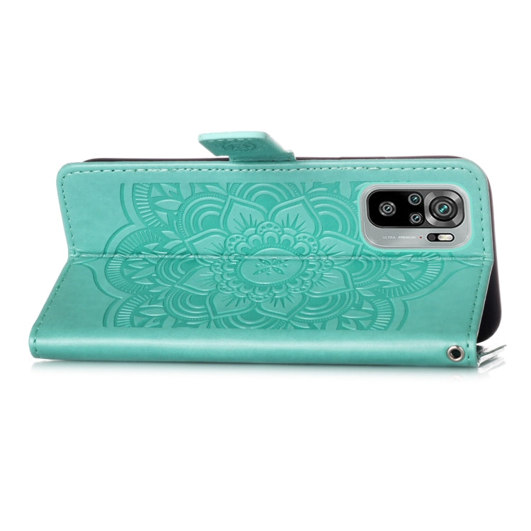 For Xiaomi Redmi Note 10S / Note 10 4G Dream Catcher Printing Horizontal Flip Leather Case with Holder & Card Slots & Wallet & Lanyard