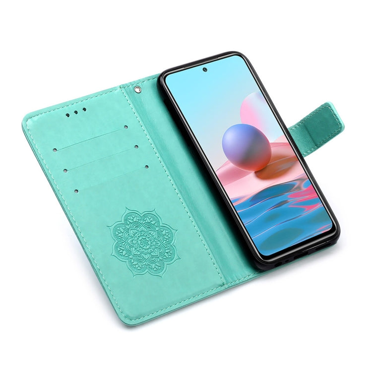 For Xiaomi Redmi Note 10S / Note 10 4G Dream Catcher Printing Horizontal Flip Leather Case with Holder & Card Slots & Wallet & Lanyard