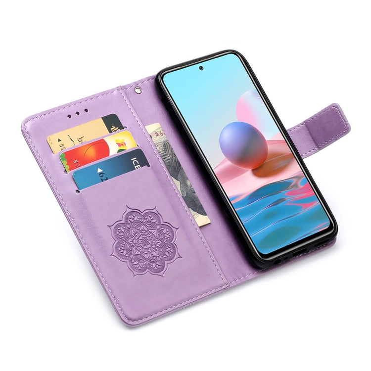 For Xiaomi Redmi Note 10S / Note 10 4G Dream Catcher Printing Horizontal Flip Leather Case with Holder & Card Slots & Wallet & Lanyard