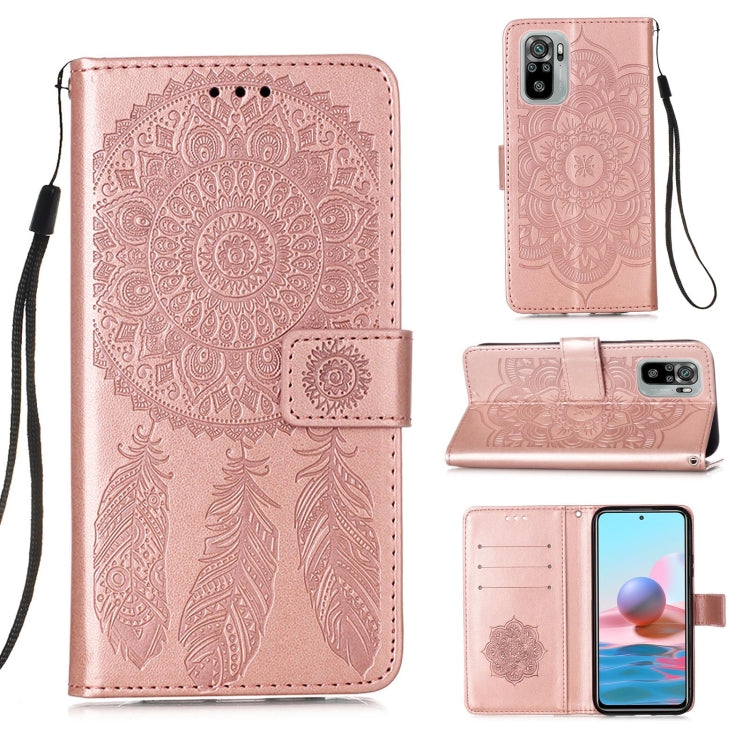 For Xiaomi Redmi Note 10S / Note 10 4G Dream Catcher Printing Horizontal Flip Leather Case with Holder & Card Slots & Wallet & Lanyard