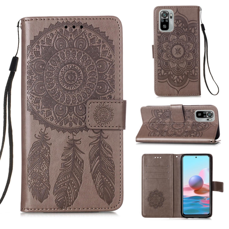 For Xiaomi Redmi Note 10S / Note 10 4G Dream Catcher Printing Horizontal Flip Leather Case with Holder & Card Slots & Wallet & Lanyard