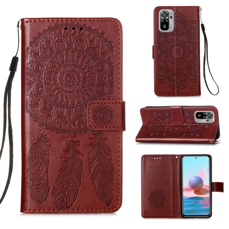 For Xiaomi Redmi Note 10S / Note 10 4G Dream Catcher Printing Horizontal Flip Leather Case with Holder & Card Slots & Wallet & Lanyard