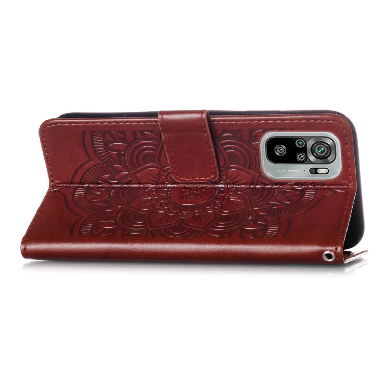 For Xiaomi Redmi Note 10S / Note 10 4G Dream Catcher Printing Horizontal Flip Leather Case with Holder & Card Slots & Wallet & Lanyard