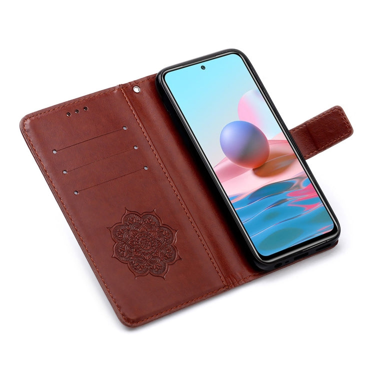 For Xiaomi Redmi Note 10S / Note 10 4G Dream Catcher Printing Horizontal Flip Leather Case with Holder & Card Slots & Wallet & Lanyard