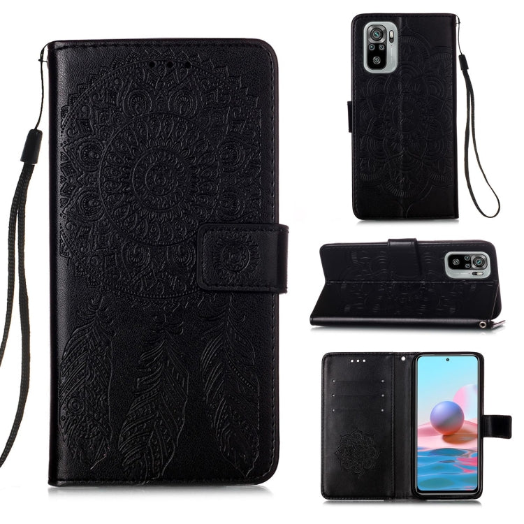 For Xiaomi Redmi Note 10S / Note 10 4G Dream Catcher Printing Horizontal Flip Leather Case with Holder & Card Slots & Wallet & Lanyard