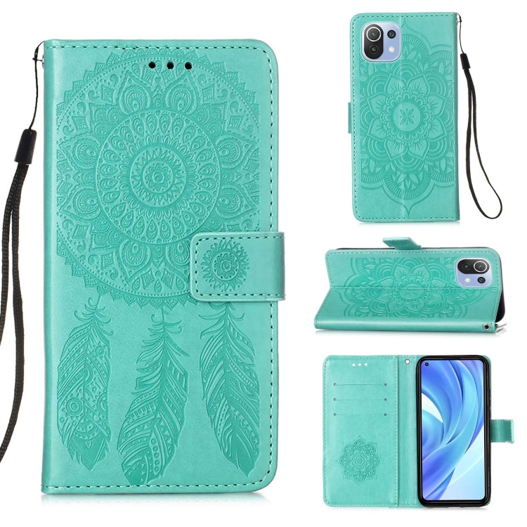 For Xiaomi Mi 11 Lite Dream Catcher Printing Horizontal Flip Leather Case with Holder & Card Slots & Wallet & Lanyard