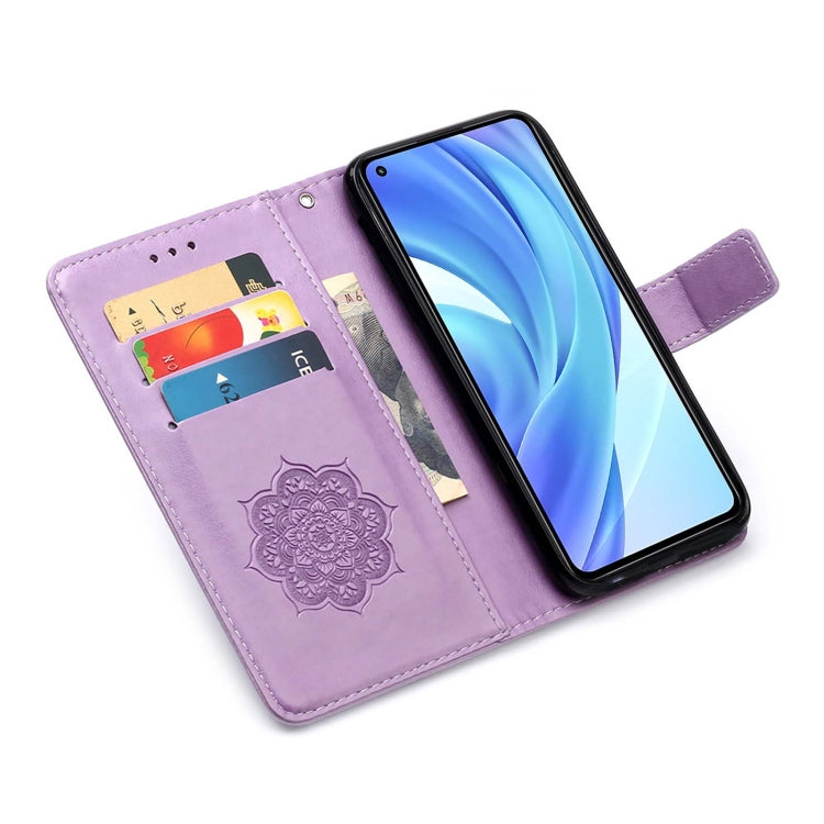 For Xiaomi Mi 11 Lite Dream Catcher Printing Horizontal Flip Leather Case with Holder & Card Slots & Wallet & Lanyard