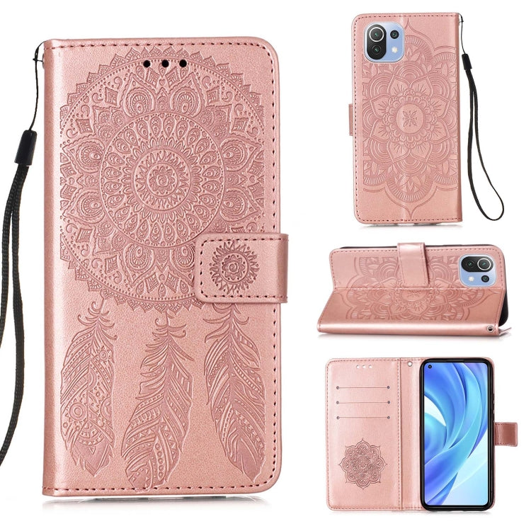For Xiaomi Mi 11 Lite Dream Catcher Printing Horizontal Flip Leather Case with Holder & Card Slots & Wallet & Lanyard