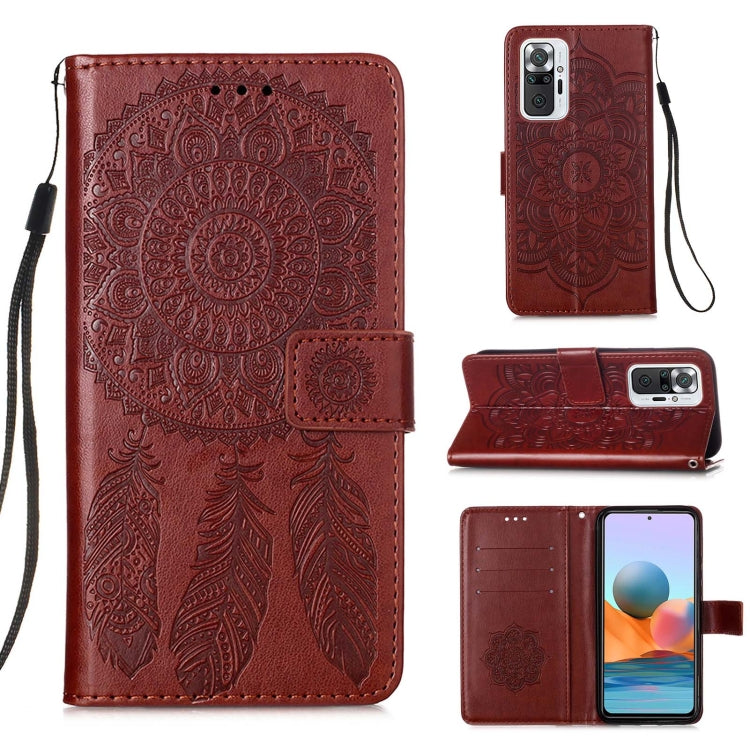 For Xiaomi Redmi Note 10 Pro / Note 10 Pro Max Dream Catcher Printing Horizontal Flip Leather Case with Holder & Card Slots & Wallet & Lanyard