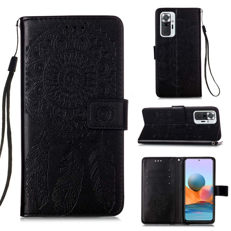 For Xiaomi Redmi Note 10 Pro / Note 10 Pro Max Dream Catcher Printing Horizontal Flip Leather Case with Holder & Card Slots & Wallet & Lanyard