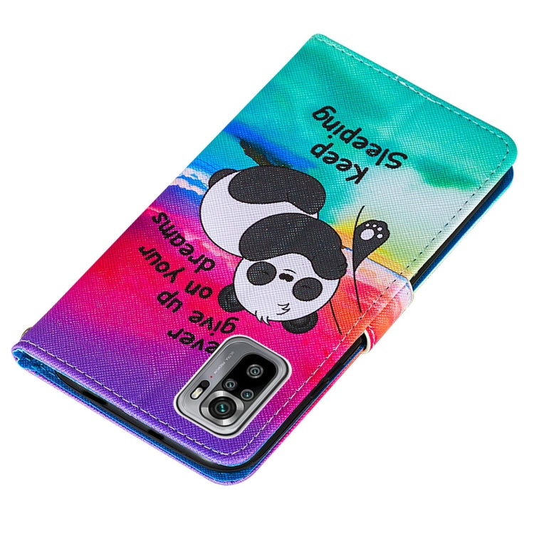 For Xiaomi Redmi Note 10S / Note 10 4G Cross Texture Painting Pattern Horizontal Flip Leather Case with Holder & Card Slots & Wallet & Lanyard