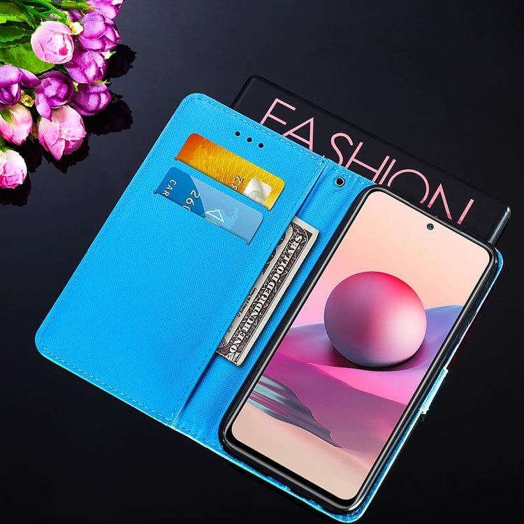 For Xiaomi Redmi Note 10S / Note 10 4G Cross Texture Painting Pattern Horizontal Flip Leather Case with Holder & Card Slots & Wallet & Lanyard