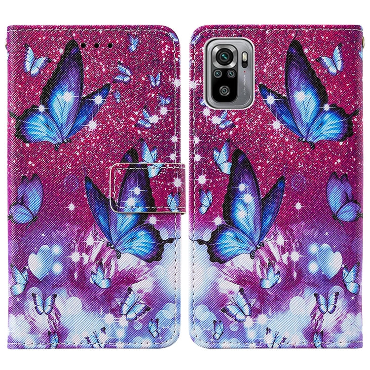 For Xiaomi Redmi Note 10S / Note 10 4G Cross Texture Painting Pattern Horizontal Flip Leather Case with Holder & Card Slots & Wallet & Lanyard