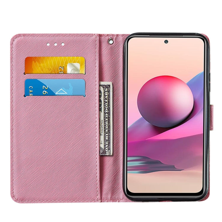 For Xiaomi Redmi Note 10S / Note 10 4G Cross Texture Painting Pattern Horizontal Flip Leather Case with Holder & Card Slots & Wallet & Lanyard