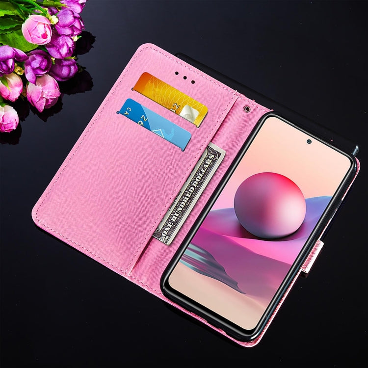 For Xiaomi Redmi Note 10S / Note 10 4G Cross Texture Painting Pattern Horizontal Flip Leather Case with Holder & Card Slots & Wallet & Lanyard