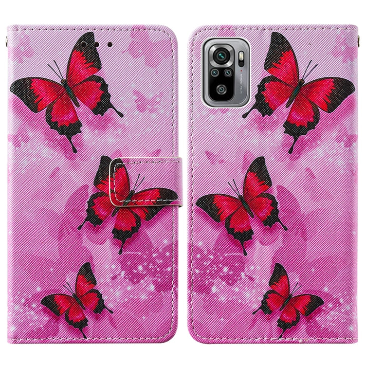 For Xiaomi Redmi Note 10S / Note 10 4G Cross Texture Painting Pattern Horizontal Flip Leather Case with Holder & Card Slots & Wallet & Lanyard