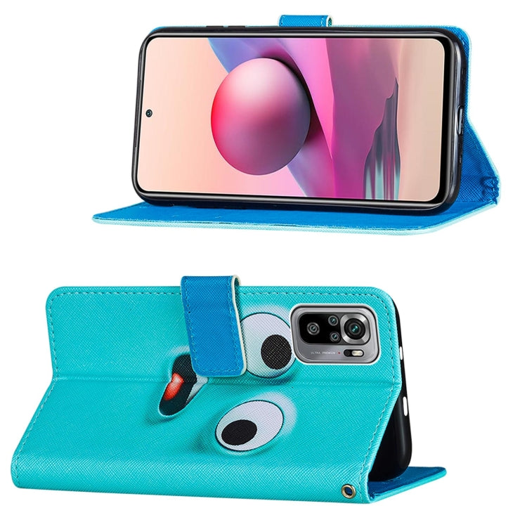 For Xiaomi Redmi Note 10S / Note 10 4G Cross Texture Painting Pattern Horizontal Flip Leather Case with Holder & Card Slots & Wallet & Lanyard