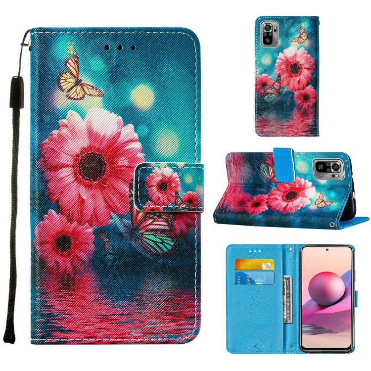 For Xiaomi Redmi Note 10S / Note 10 4G Cross Texture Painting Pattern Horizontal Flip Leather Case with Holder & Card Slots & Wallet & Lanyard