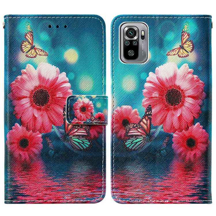 For Xiaomi Redmi Note 10S / Note 10 4G Cross Texture Painting Pattern Horizontal Flip Leather Case with Holder & Card Slots & Wallet & Lanyard