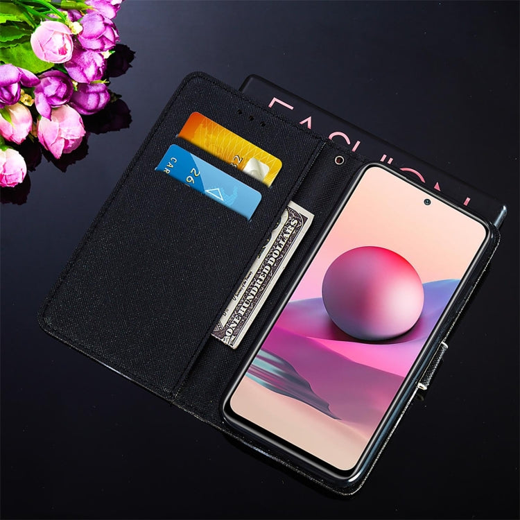 For Xiaomi Redmi Note 10S / Note 10 4G Cross Texture Painting Pattern Horizontal Flip Leather Case with Holder & Card Slots & Wallet & Lanyard