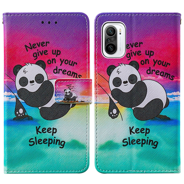 For Xiaomi Mi 11i / Poco F3 / Redmi K40 / Redmi K40 Pro Cross Texture Painting Pattern Horizontal Flip Leather Case with Holder & Card Slots & Wallet & Lanyard