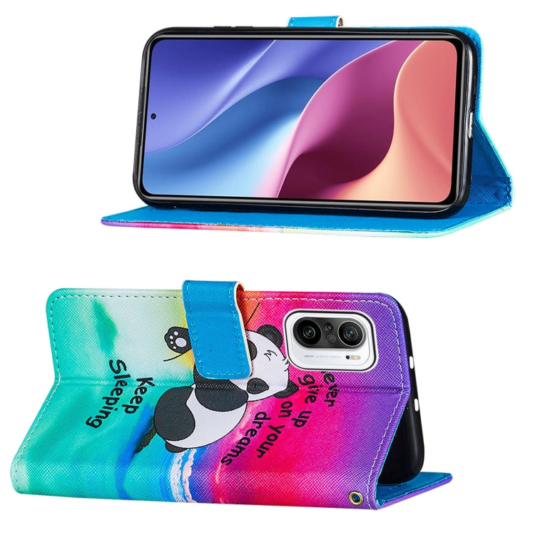 For Xiaomi Mi 11i / Poco F3 / Redmi K40 / Redmi K40 Pro Cross Texture Painting Pattern Horizontal Flip Leather Case with Holder & Card Slots & Wallet & Lanyard