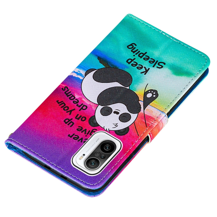 For Xiaomi Mi 11i / Poco F3 / Redmi K40 / Redmi K40 Pro Cross Texture Painting Pattern Horizontal Flip Leather Case with Holder & Card Slots & Wallet & Lanyard