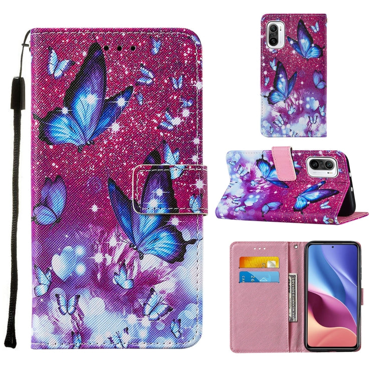 For Xiaomi Mi 11i / Poco F3 / Redmi K40 / Redmi K40 Pro Cross Texture Painting Pattern Horizontal Flip Leather Case with Holder & Card Slots & Wallet & Lanyard