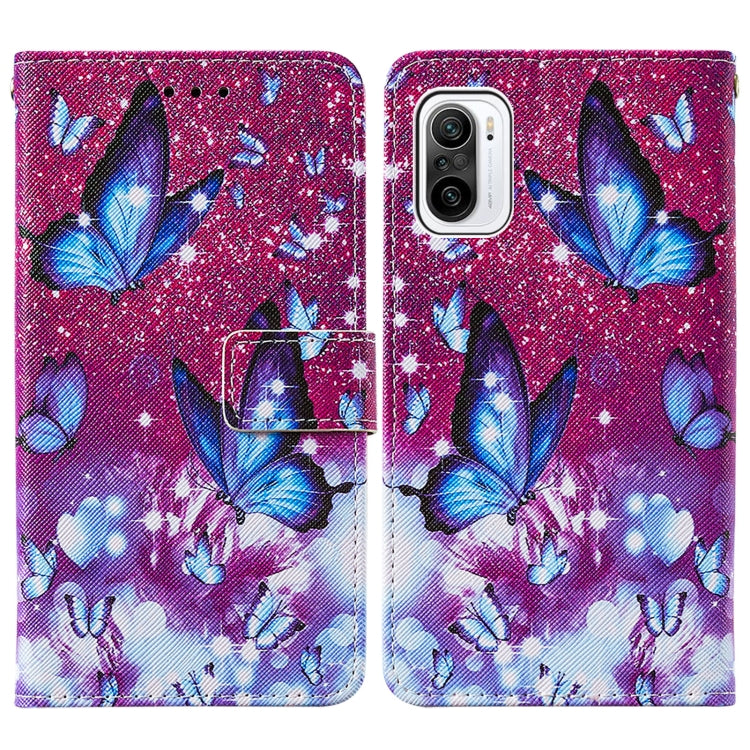 For Xiaomi Mi 11i / Poco F3 / Redmi K40 / Redmi K40 Pro Cross Texture Painting Pattern Horizontal Flip Leather Case with Holder & Card Slots & Wallet & Lanyard