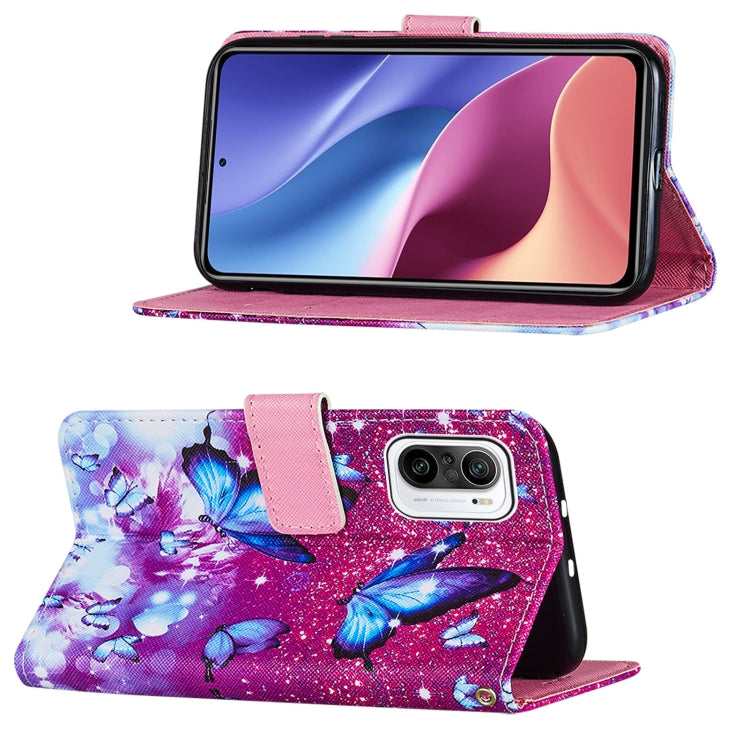 For Xiaomi Mi 11i / Poco F3 / Redmi K40 / Redmi K40 Pro Cross Texture Painting Pattern Horizontal Flip Leather Case with Holder & Card Slots & Wallet & Lanyard