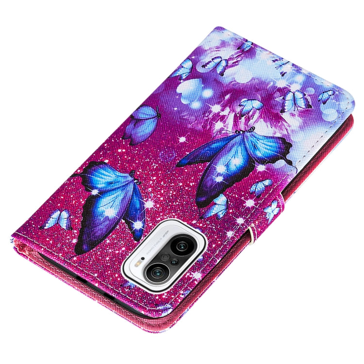 For Xiaomi Mi 11i / Poco F3 / Redmi K40 / Redmi K40 Pro Cross Texture Painting Pattern Horizontal Flip Leather Case with Holder & Card Slots & Wallet & Lanyard