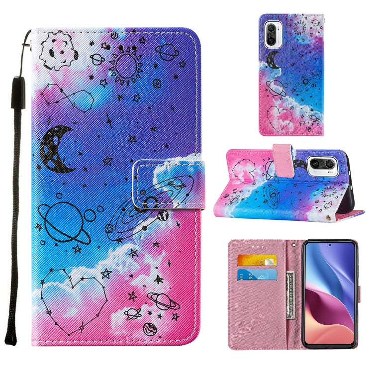 For Xiaomi Mi 11i / Poco F3 / Redmi K40 / Redmi K40 Pro Cross Texture Painting Pattern Horizontal Flip Leather Case with Holder & Card Slots & Wallet & Lanyard