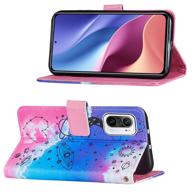 For Xiaomi Mi 11i / Poco F3 / Redmi K40 / Redmi K40 Pro Cross Texture Painting Pattern Horizontal Flip Leather Case with Holder & Card Slots & Wallet & Lanyard