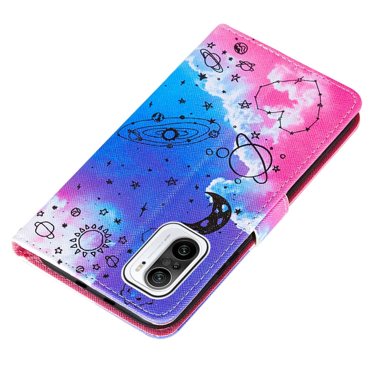 For Xiaomi Mi 11i / Poco F3 / Redmi K40 / Redmi K40 Pro Cross Texture Painting Pattern Horizontal Flip Leather Case with Holder & Card Slots & Wallet & Lanyard