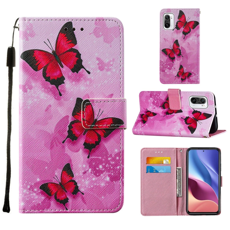For Xiaomi Mi 11i / Poco F3 / Redmi K40 / Redmi K40 Pro Cross Texture Painting Pattern Horizontal Flip Leather Case with Holder & Card Slots & Wallet & Lanyard