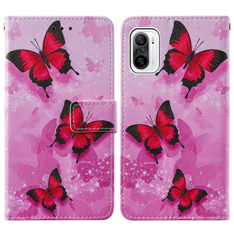 For Xiaomi Mi 11i / Poco F3 / Redmi K40 / Redmi K40 Pro Cross Texture Painting Pattern Horizontal Flip Leather Case with Holder & Card Slots & Wallet & Lanyard