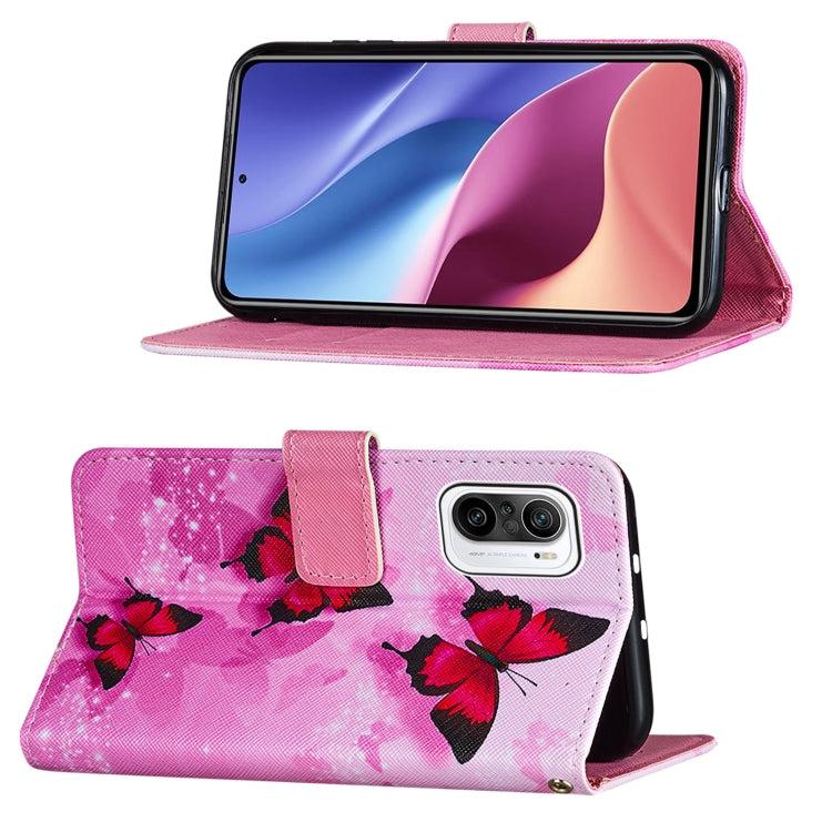 For Xiaomi Mi 11i / Poco F3 / Redmi K40 / Redmi K40 Pro Cross Texture Painting Pattern Horizontal Flip Leather Case with Holder & Card Slots & Wallet & Lanyard