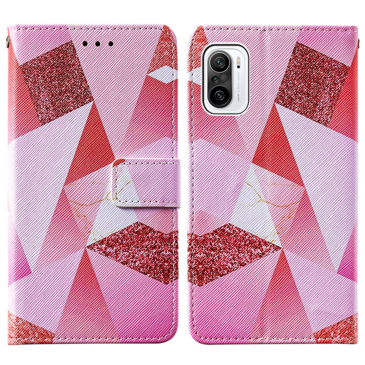 For Xiaomi Mi 11i / Poco F3 / Redmi K40 / Redmi K40 Pro Cross Texture Painting Pattern Horizontal Flip Leather Case with Holder & Card Slots & Wallet & Lanyard