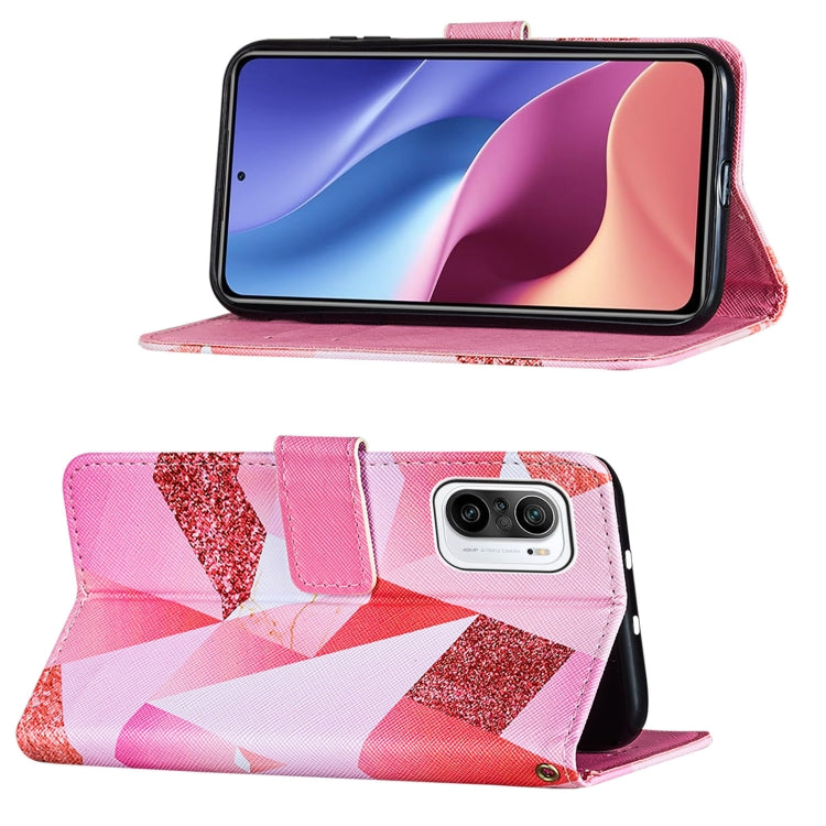 For Xiaomi Mi 11i / Poco F3 / Redmi K40 / Redmi K40 Pro Cross Texture Painting Pattern Horizontal Flip Leather Case with Holder & Card Slots & Wallet & Lanyard