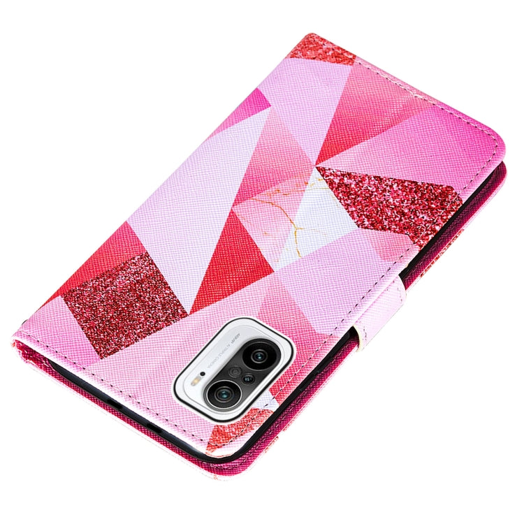 For Xiaomi Mi 11i / Poco F3 / Redmi K40 / Redmi K40 Pro Cross Texture Painting Pattern Horizontal Flip Leather Case with Holder & Card Slots & Wallet & Lanyard