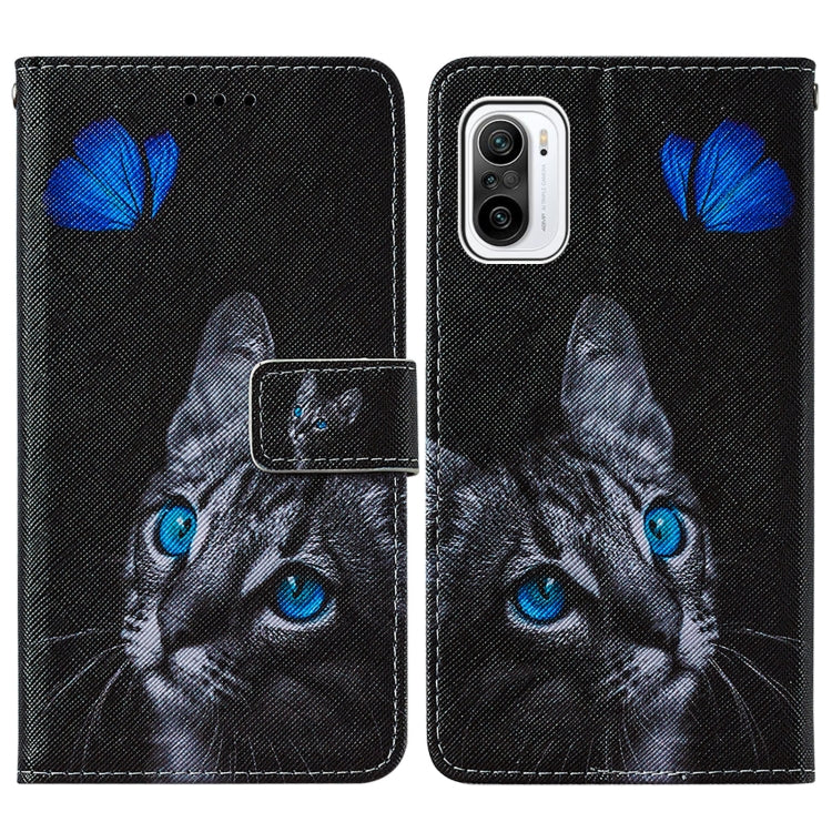 For Xiaomi Mi 11i / Poco F3 / Redmi K40 / Redmi K40 Pro Cross Texture Painting Pattern Horizontal Flip Leather Case with Holder & Card Slots & Wallet & Lanyard