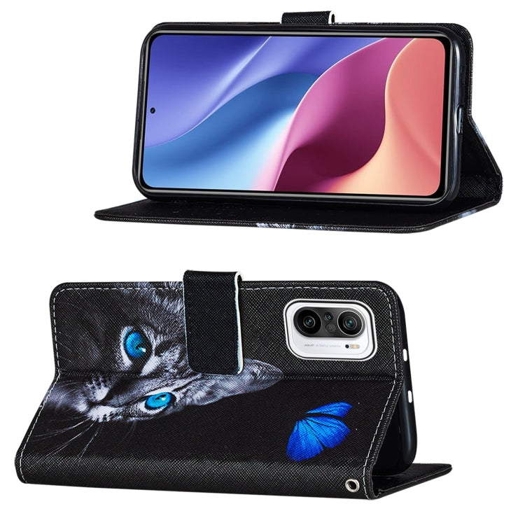 For Xiaomi Mi 11i / Poco F3 / Redmi K40 / Redmi K40 Pro Cross Texture Painting Pattern Horizontal Flip Leather Case with Holder & Card Slots & Wallet & Lanyard