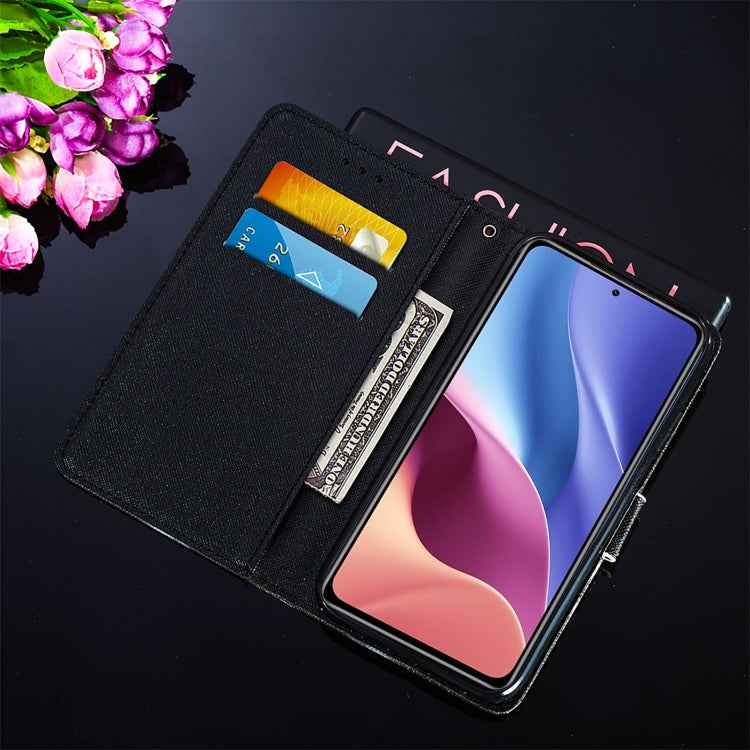 For Xiaomi Mi 11i / Poco F3 / Redmi K40 / Redmi K40 Pro Cross Texture Painting Pattern Horizontal Flip Leather Case with Holder & Card Slots & Wallet & Lanyard