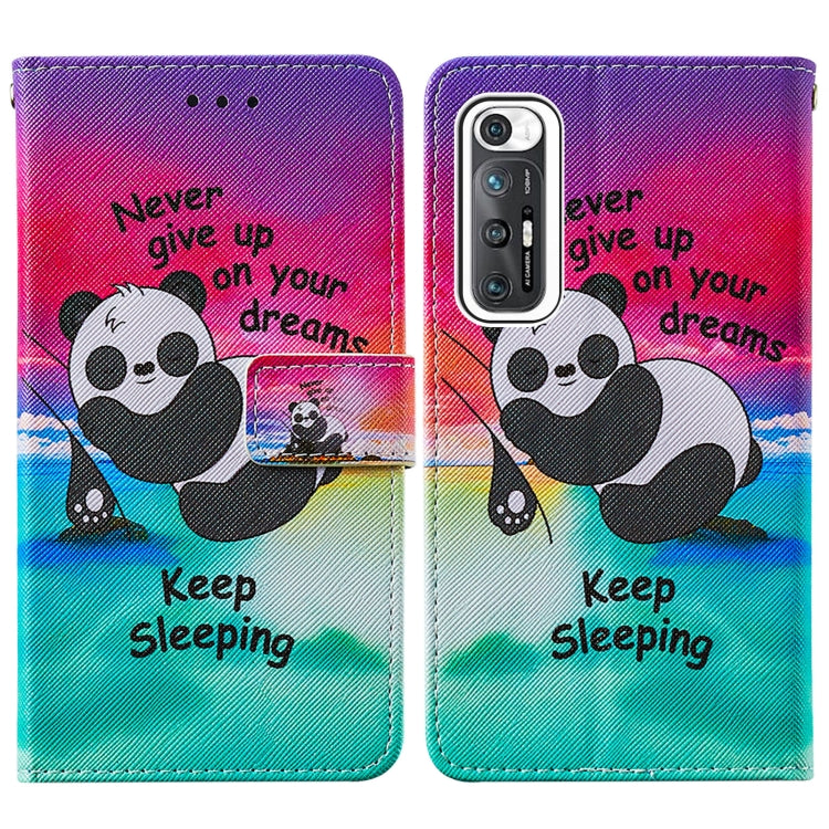 For Xiaomi Mi 10S Cross Texture Painting Pattern Horizontal Flip Leather Case with Holder & Card Slots & Wallet & Lanyard