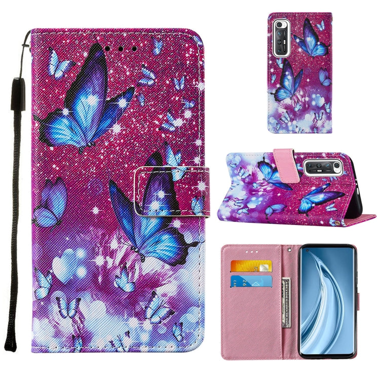 For Xiaomi Mi 10S Cross Texture Painting Pattern Horizontal Flip Leather Case with Holder & Card Slots & Wallet & Lanyard