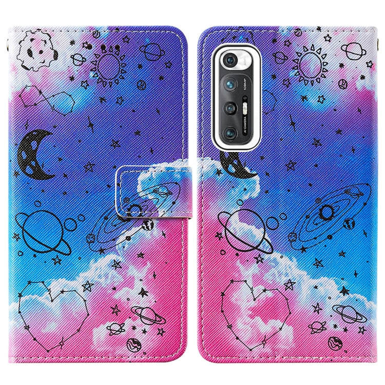 For Xiaomi Mi 10S Cross Texture Painting Pattern Horizontal Flip Leather Case with Holder & Card Slots & Wallet & Lanyard