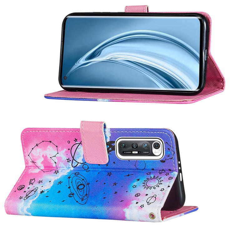 For Xiaomi Mi 10S Cross Texture Painting Pattern Horizontal Flip Leather Case with Holder & Card Slots & Wallet & Lanyard